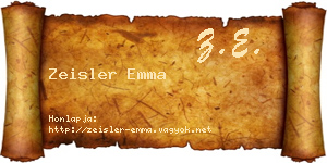Zeisler Emma névjegykártya